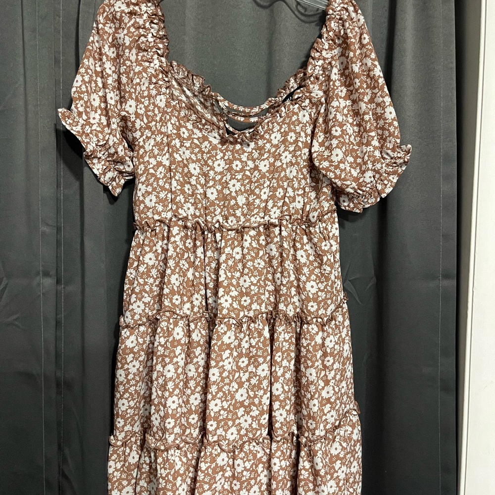 Floral Brown Dress
